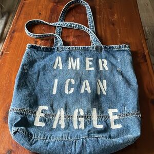 American Eagle Outfitters large Blue Denim Tote Bag